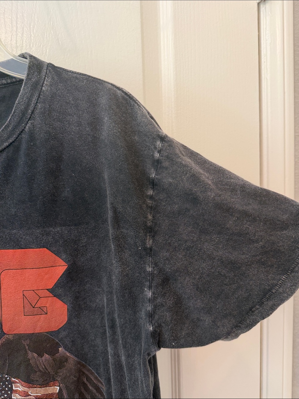 Anine Bing Vintage Washed Black Crewneck Tee - Picture 3 of 7
